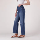 LEVI'S® WOMEN'S RIBCAGE STRAIGHT ANKLE JEANS - DARK INDIGO - WORN IN