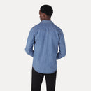 LEVI'S® MEN'S CLASSIC STANDARD FIT WESTERN SHIRT - MED INDIGO - FLAT FINISH