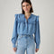 LEVI'S® WOMEN'S GIANNA LONG-SLEEVE BLOUSE - MULTI COLOUR