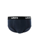 LEVI'S® MEN'S SOLID LOGO BRIEF (2 PACK) - BLUE
