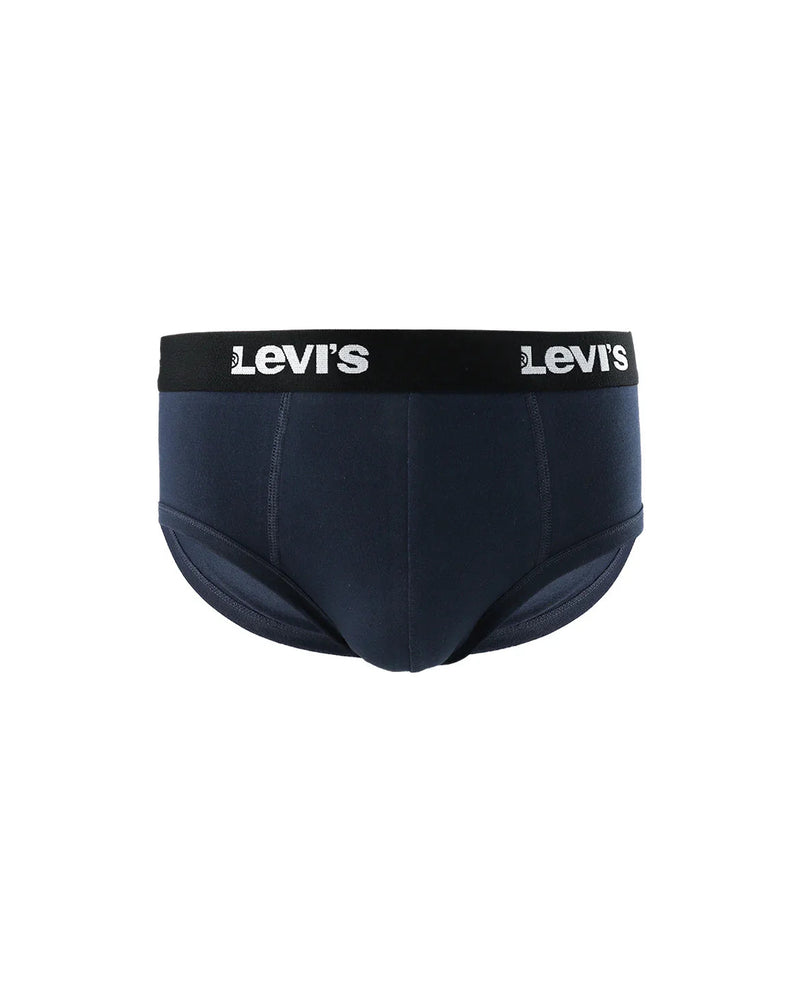 LEVI'S® MEN'S SOLID LOGO BRIEF (2 PACK) - BLUE