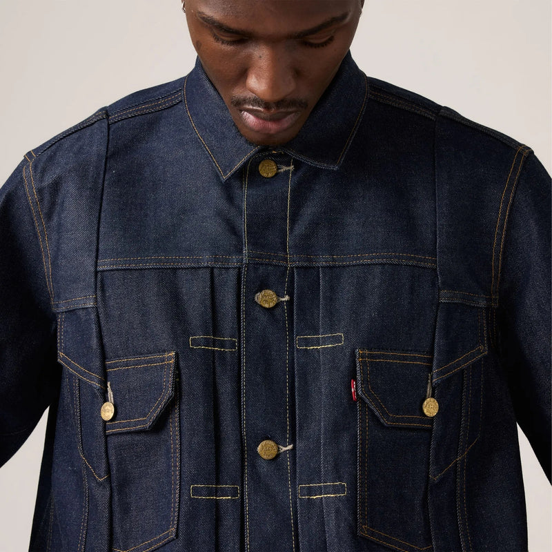 LEVI'S® X SACAI DENIM JACKET - DARK INIDGO - FLAT FINISH