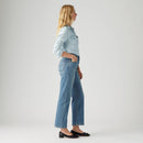 LEVI'S® WOMEN'S RIBCAGE STRAIGHT ANKLE JEANS - MED INDIGO - WORN IN