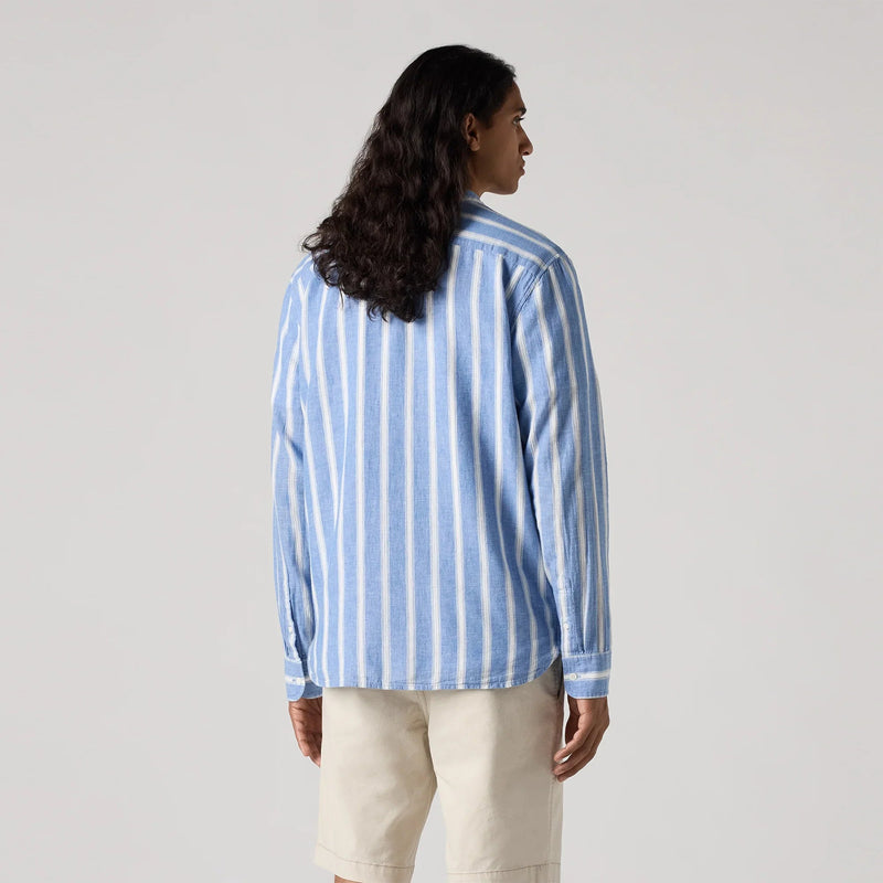 LEVI'S® MEN'S BANDED COLLAR 1 POCKET SHIRT - BLUE