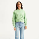 LEVI’S® WOMEN'S BASEBALL COLLAR NECK SWEATSHIRT - GREEN