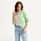 LEVI’S® WOMEN'S BASEBALL COLLAR NECK SWEATSHIRT - GREEN