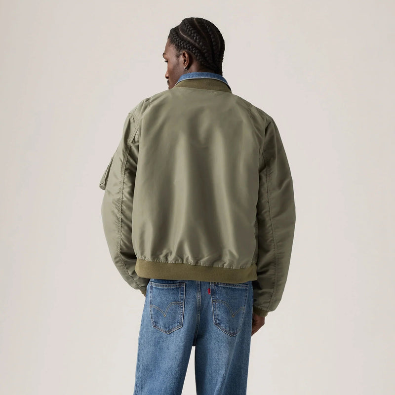 LEVI'S® X SACAI MEN'S DENIM X NYLON TWILL REVERSIBLE BLOUSON - DARK INDIGO - FLAT FINISH