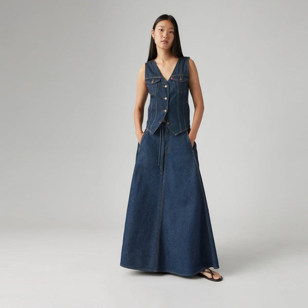LEVI'S® WOMEN'S XL SKIRT - DARK INDIGO - FLAT FINISH