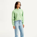 LEVI’S® WOMEN'S BASEBALL COLLAR NECK SWEATSHIRT - GREEN
