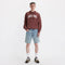 LEVI'S® MEN'S 468 LOOSE SHORTS - LIGHT INDIGO - WORN IN