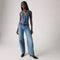 LEVI'S® WOMEN'S BARREL SADDLE BACK JEANS - MED INDIGO - WORN IN