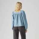LEVI'S® WOMEN'S AMBER LONG-SLEEVE BLOUSE - MED INDIGO - FLAT FINISH