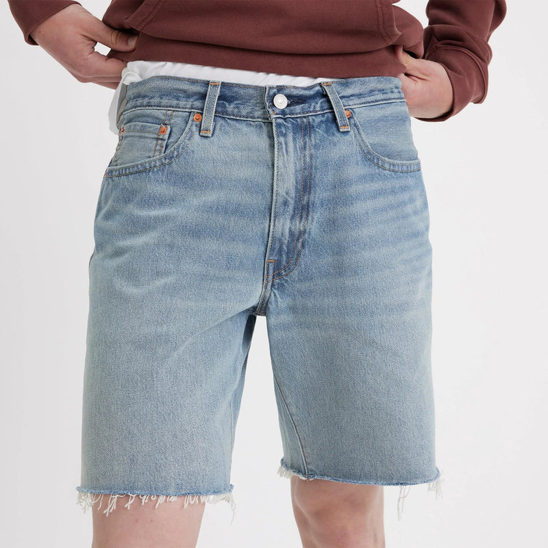 LEVI'S® MEN'S 468 LOOSE SHORTS - LIGHT INDIGO - WORN IN