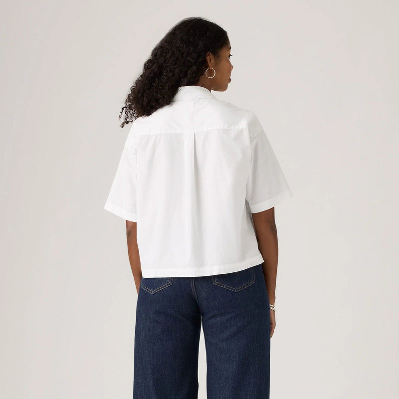LEVI'S® WOMEN'S HARLIE SHORT-SLEEVE CROPPED SHIRT - MULTI COLOUR