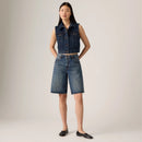 LEVI'S® WOMEN'S BAGGY DAD JORTS - DARK INDIGO WORN IN