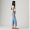 LEVI'S® WOMEN'S RIBCAGE STRAIGHT ANKLE JEANS - MED INDIGO - WORN IN