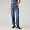LEVI'S® WOMEN'S RIBCAGE STRAIGHT ANKLE TAILORED JEANS - DARK INDIGO - WORN IN