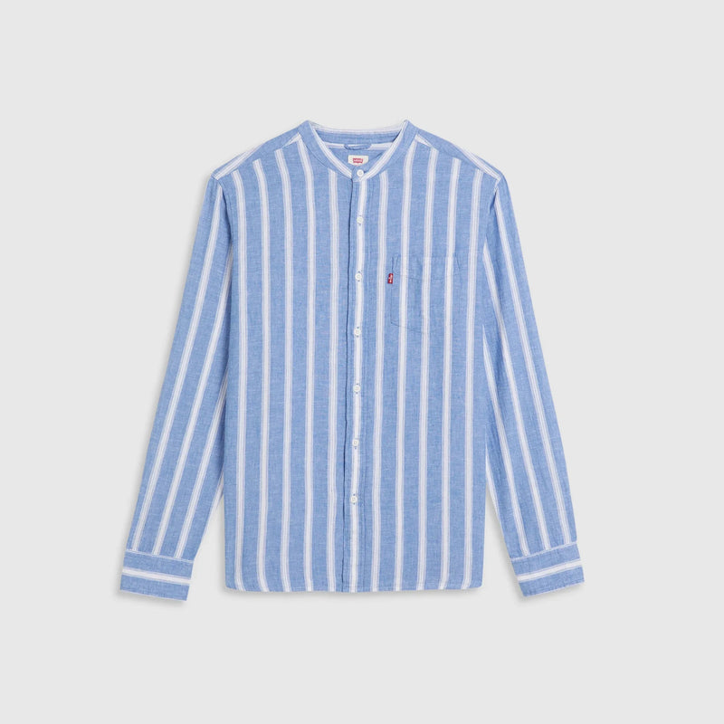 LEVI'S® MEN'S BANDED COLLAR 1 POCKET SHIRT - BLUE