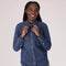 LEVI'S® WOMEN'S ICONIC WESTERN SHIRT - DARK INDIGO - FLAT FINISH