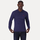 LEVI'S® MEN'S LONG-SLEEVE SLIM HOUSEMARK POLO - BLUE