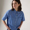 LEVI'S® WOMEN'S HARLIE SHORT-SLEEVE CROPPED SHIRT - BLUE