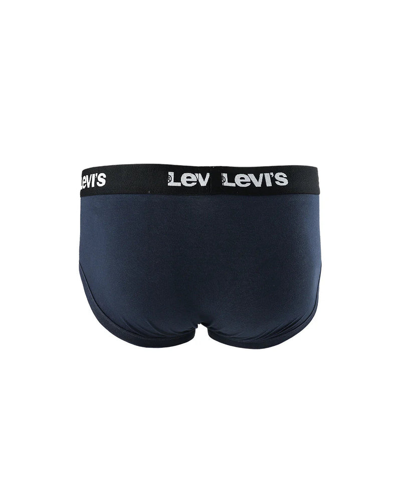 LEVI'S® MEN'S SOLID LOGO BRIEF (2 PACK) - BLUE