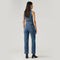 LEVI'S® WOMEN'S RIBCAGE STRAIGHT ANKLE TAILORED JEANS - DARK INDIGO - WORN IN