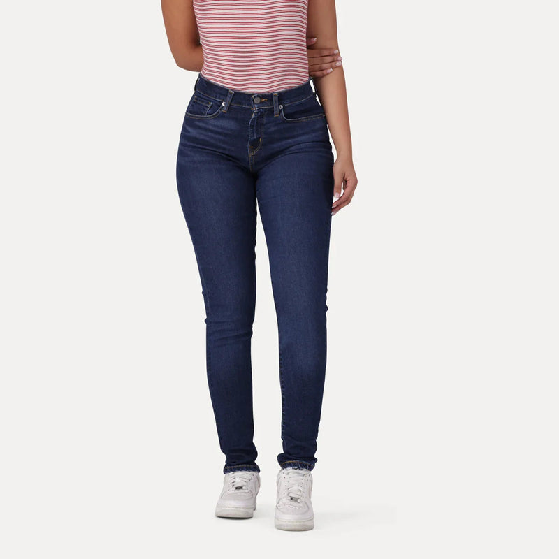 LEVI'S® WOMEN'S CURVY HIGH-RISE SUPER SKINNY - DARK INDIGO - WORN IN