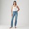LEVI'S® WOMEN'S 501® ORIGINAL CROPPED JEANS - MED INDIGO - WORN IN