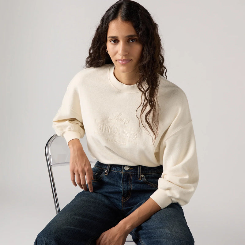 LEVI'S® WOMEN'S GRAPHIC LEO CREWNECK SWEATSHIRT - NEUTRAL