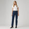 LEVI'S® WOMEN'S RIVETED RIBCAGE STRAIGHT ANKLE JEANS - DARK INDIGO - FLAT FINISH
