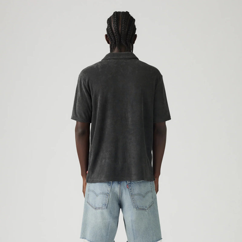 LEVI'S® MEN'S TERRY POCKET POLO - BLACK