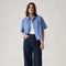 LEVI'S® WOMEN'S HARLIE SHORT-SLEEVE CROPPED SHIRT - BLUE