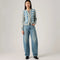 LEVI'S® WOMEN'S BAGGY DAD BARREL JEANS - MED INDIGO - WORN IN