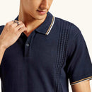 LEVI’S® MEN'S NAUTICAL TIPPING LAT KNIT POLO - BLUE