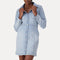 LEVI'S® WOMEN'S FLYNN WESTERN DRESS - MED INDIGO - FLAT FINISH