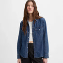 LEVI'S® WOMEN'S ICONIC WESTERN SHIRT - DARK INDIGO - FLAT FINISH