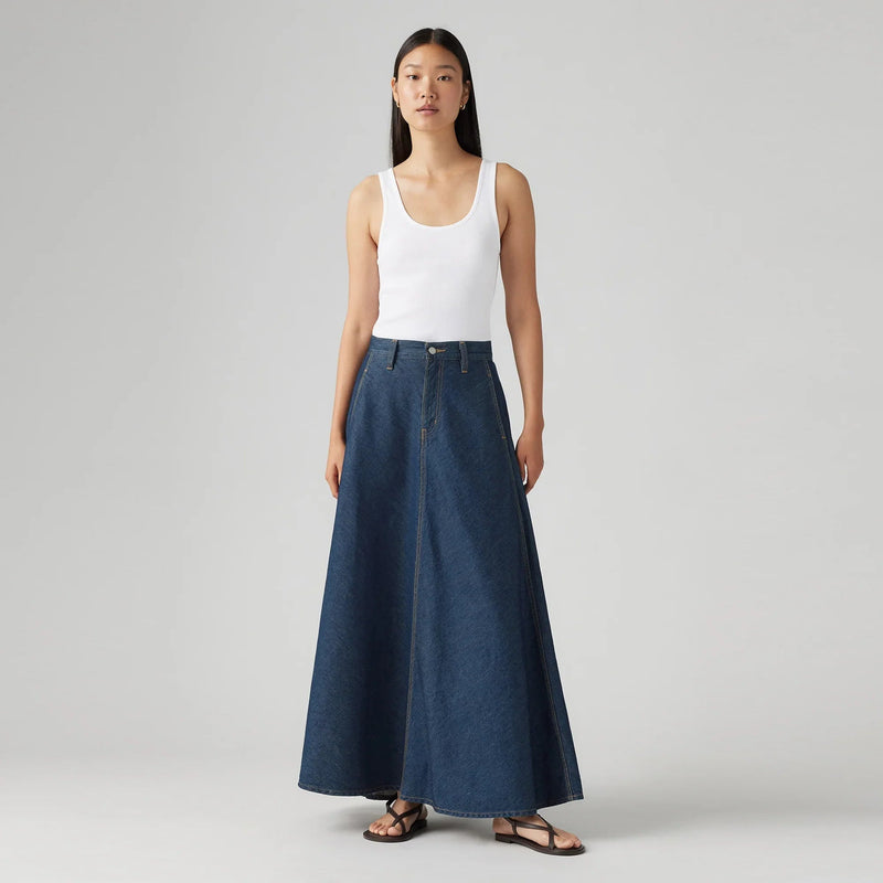 LEVI'S® WOMEN'S XL SKIRT - DARK INDIGO - FLAT FINISH