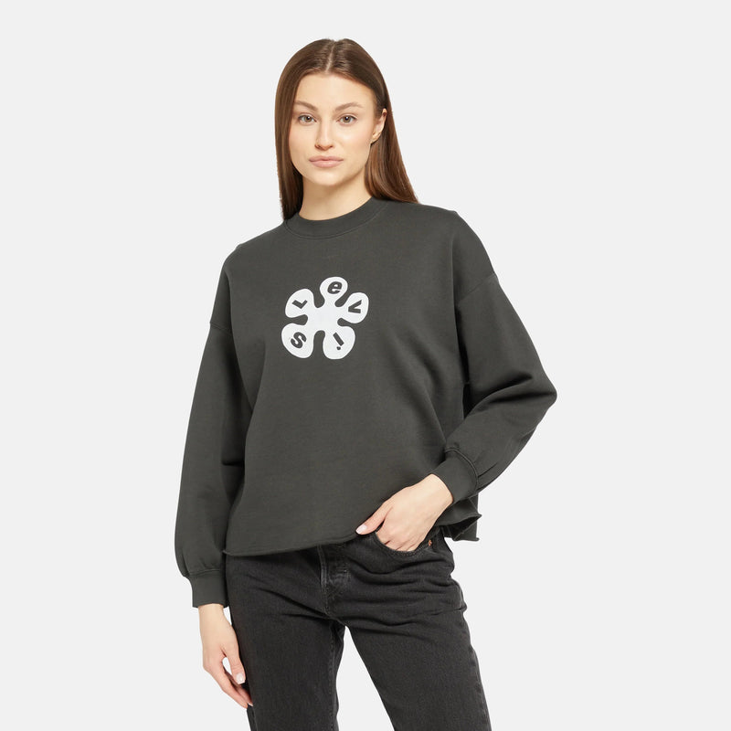 LEVI'S® WOMEN'S GRAPHIC LEO CREWNECK SWEATSHIRT - BLACK